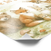 Baby Shower Game Cute Woodland Baby Animals Fotodruck (Ecke)