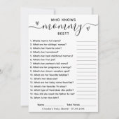 Baby Shower Game, das Mama Best Card kennt Einladung (Vorderseite)