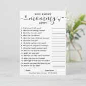 Baby Shower Game, das Mama Best Card kennt Einladung (Stehend Vorderseite)