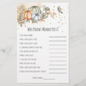 Baby Shower Game, das Mommy Best kennt Flyer (Vorne)