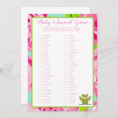 Baby Shower Game Einladung (Vorne/Hinten)