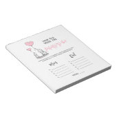 BABY SHOWER GAME Elephant - Wie alt Eltern Foto Notizblock (angewinkelt)