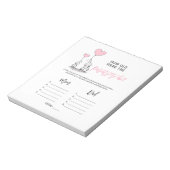 BABY SHOWER GAME Elephant - Wie alt Eltern Foto Notizblock (Rotiert)