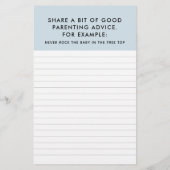 Baby Shower Game Kinderbetreuung Flyer (Hinten)