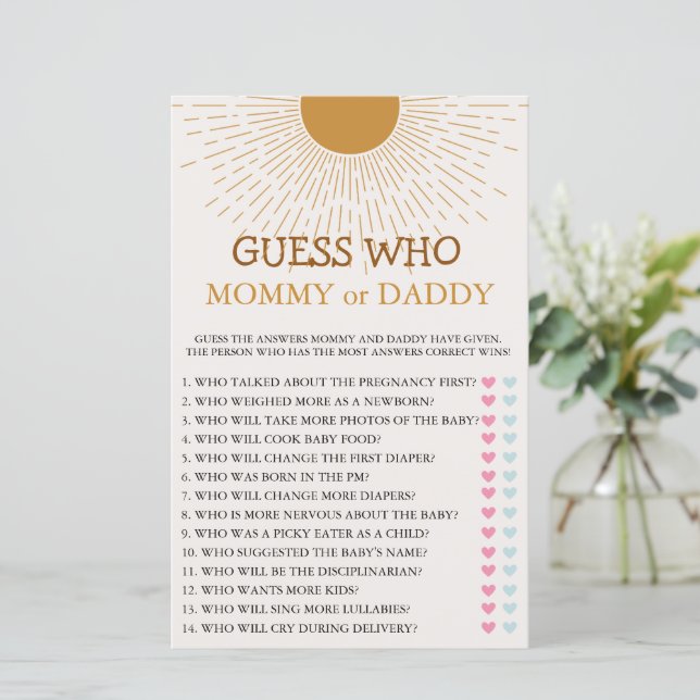 Baby Shower Game kommt hier der Sohn (Stehend Vorderseite)