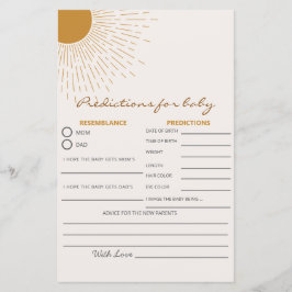 Baby Shower Game kommt hier Vorhersagen