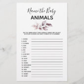Baby Shower Game - Name der Baby Animals (Vorderseite)