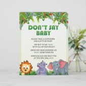 Baby Shower Game nicht [Tierthema] Briefbogen (Stehend Vorderseite)