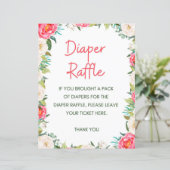 Baby Shower Game Pink und Ivory Florals (Stehend Vorderseite)