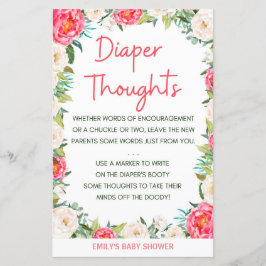 Baby Shower Game Pink und Ivory Florals