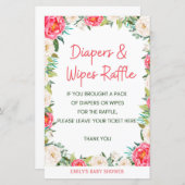 Baby Shower Game Pink und Ivory Florals (Vorne/Hinten)