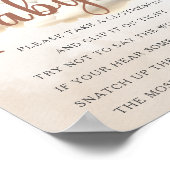 Baby Shower Game SAGT NICHT BABY Bären Balloons Poster (Ecke)