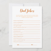 Baby Shower Game - Vater Jokes Dankeskarte (Vorderseite)