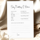 Baby Shower Game Vorhersagen und Ratschläge Mimina