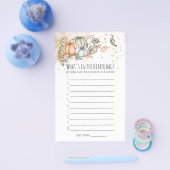 Baby Shower Game Was gibt es in der Windelbeutel-K Flyer (Einzeln)