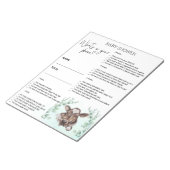 Baby Shower Game Was in Ihrer Telefonzelle steckt Notizblock (angewinkelt)