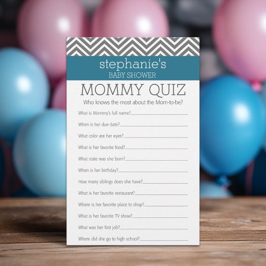 Baby Shower Game - Wer Mommy Best kennt