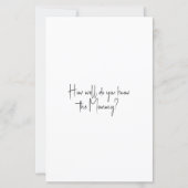 Baby Shower Game Wie gut kennen Sie Mommy? (Rückseite)