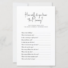 Baby Shower Game Wie gut kennen Sie Mommy?