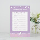 Baby Shower Game - Word Jumble (Stehend Vorderseite)