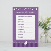 Baby Shower Game - Word Jumble (Stehend Vorderseite)