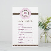 Baby Shower Game - Word Jumble (Stehend Vorderseite)