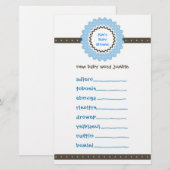 Baby Shower Game - Word Jumble (Vorne/Hinten)