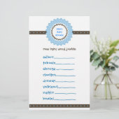 Baby Shower Game - Word Jumble (Stehend Vorderseite)