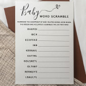 Baby Shower Game Word Scramble mit Answer Key Einladung