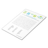 Baby Shower Game Word Search Notepad (blau) Notizblock (angewinkelt)