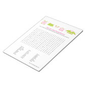 Baby Shower Game Word Search Notepad (Pink) Notizblock (angewinkelt)