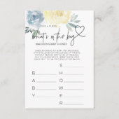 Baby Shower Games Baby Boy Shower Favorit Card Begleitkarte (Vorderseite)