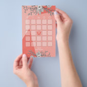 Baby Shower Games Bingo Modern Coral Geometric Flyer (Handgriff)