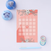 Baby Shower Games Bingo Modern Coral Geometric Flyer (Einzeln)