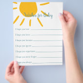 Baby Shower Games für Sie kommt der Sohn Flyer (Hand)