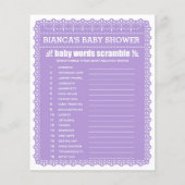 Baby Shower Games im Lila Papel Picado (Rückseite)