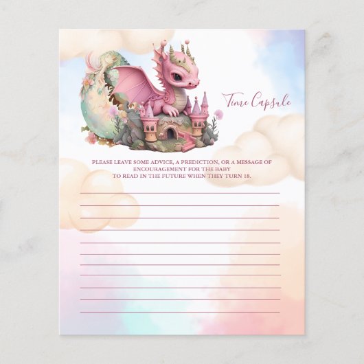 Baby Shower Games Time Kapsel (Vorderseite)