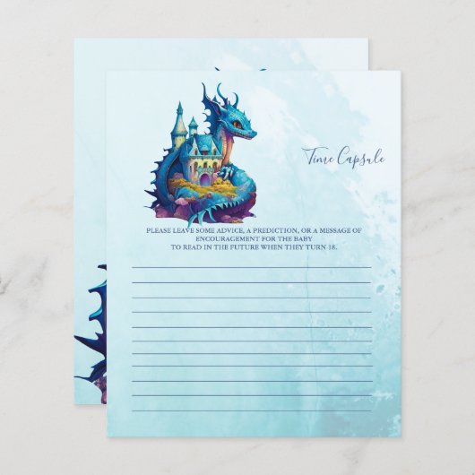 Baby Shower Games Time Kapsel (Vorne/Hinten)