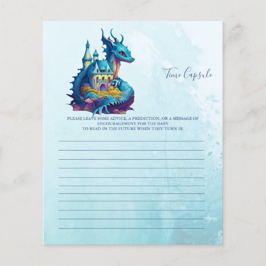 Baby Shower Games Time Kapsel (Vorderseite)