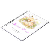Baby Shower Gästebuch Frühling Fuchs Notizblock (Linke Seite)
