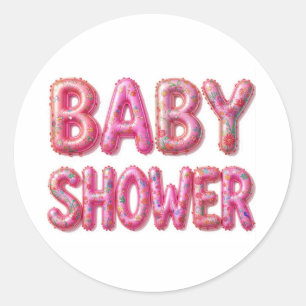Baby-Shower-Geburt Runder Aufkleber