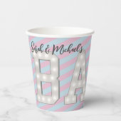 Baby Shower Gender Offenlegung Papier Cup Pappbecher (Vorderseite)
