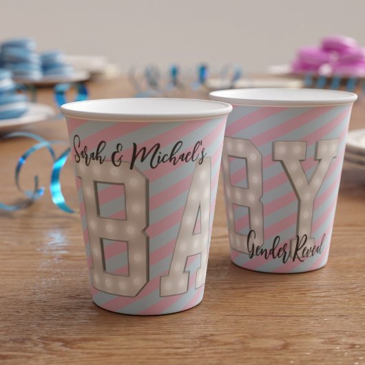 Baby Shower Gender Offenlegung Papier Cup Pappbecher