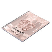 Baby Shower Gender Revival Rose Girl Feet Tropfen Notizblock (Linke Seite)