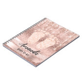 Baby Shower Gender Revival Rose Gold Feet Tropfen Notizblock (Linke Seite)
