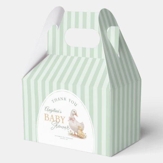 Baby-Shower-Geschenkboxen Mutter Gans und Gänschen Geschenkschachtel (Vorderseite)