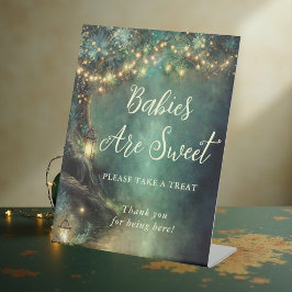 Baby-Shower-Geschenke Verzauberte Waldlaternen Sockelschild