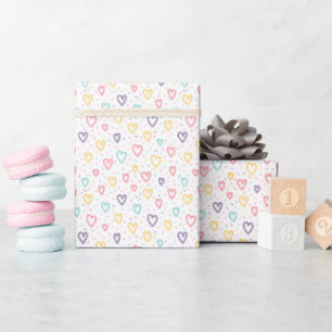 Baby-Shower-Geschenkpapier Baby Bunte Herzen Geschenkpapier