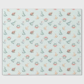 Baby-Shower-Geschenkpapier gemustert mit verschied Geschenkpapier (Flach)
