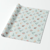 Baby-Shower-Geschenkpapier gemustert mit verschied Geschenkpapier (Ungerollt)